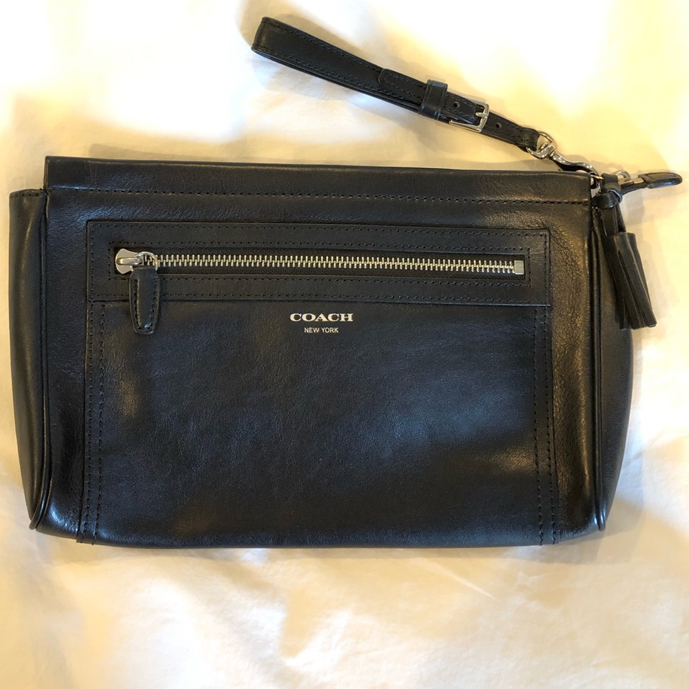 Coach Leather Zipper Clutch
